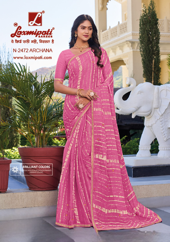 Laxmipati Rang Panchami Pink Jimmy Choo Saree (Pink, N-2472)