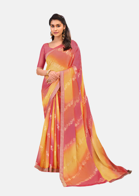 Laxmipati N-2696 Peach Organza Saree