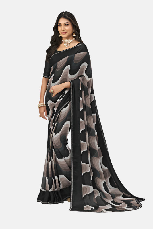 Laxmipati N-2716 Black Georgette Saree 
