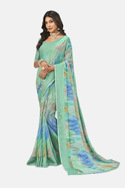 Laxmipati N-2717 Green Georgette Saree 