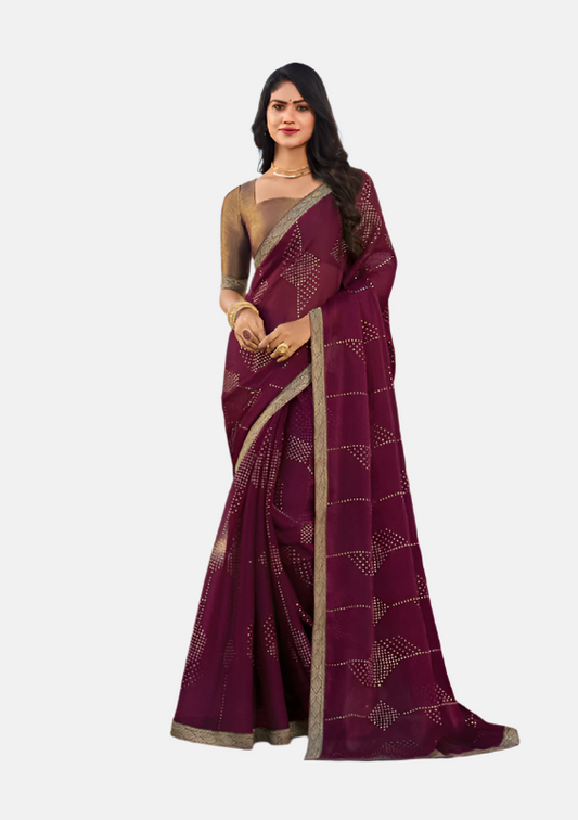 Laxmipati  N-2452 Wine Jimmy Choo Saree 