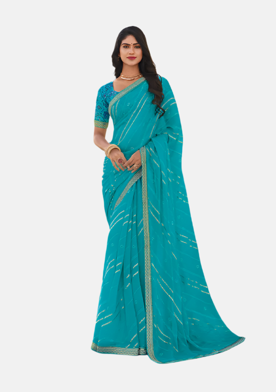 Laxmipati  N-2456 Blue Jimmy Choo Saree 