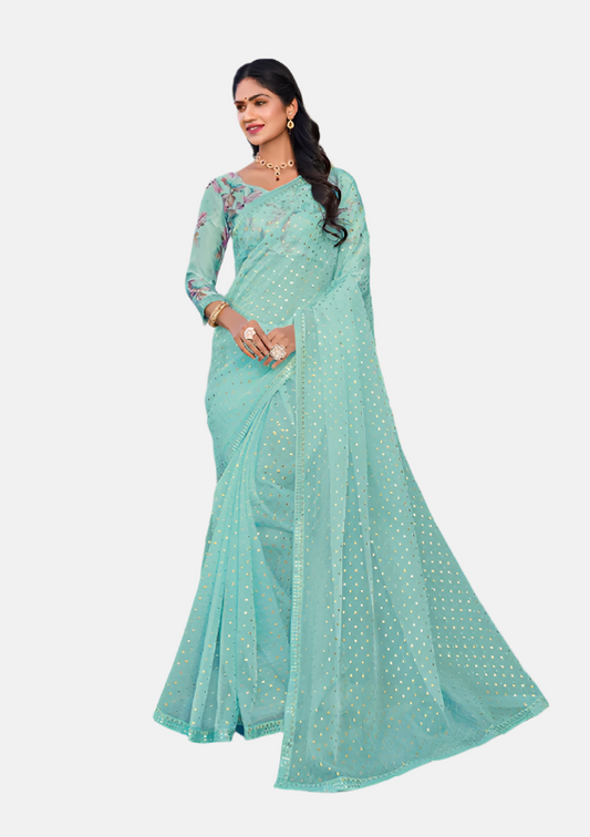 Laxmipati  N-2464 Baby Blue Jimmy Choo Saree 