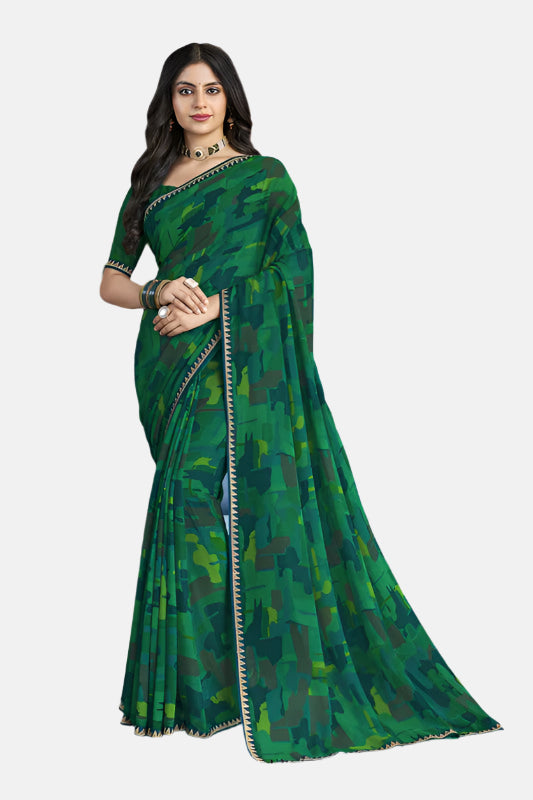 Laxmipati N-2615 Green Georgette Saree 
