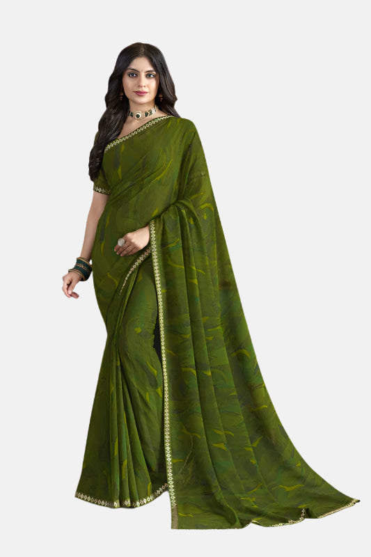 Laxmipati N-2616 Green Georgette Saree 