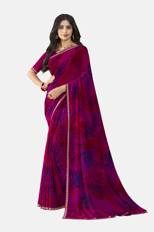 Laxmipati N-2617 Red Georgette Saree 