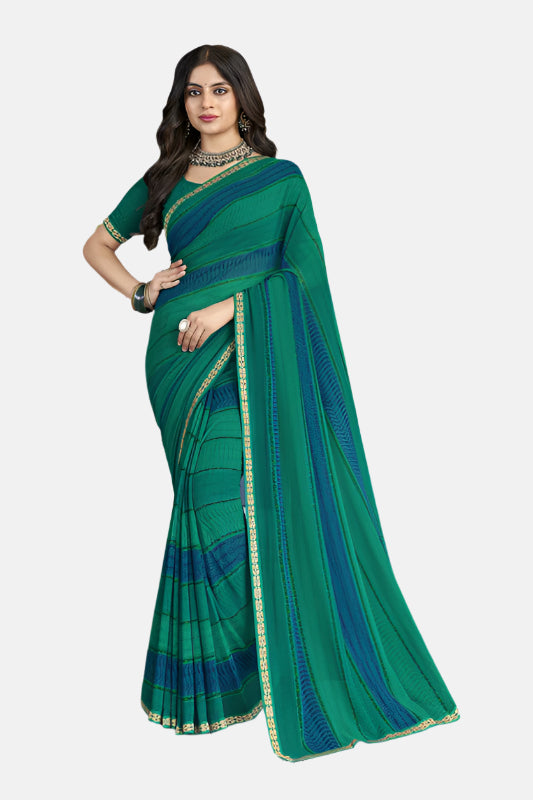 Laxmipati N-2618 Green Georgette Saree 