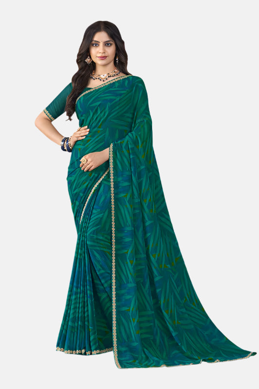 Laxmipati N-2620 Green Georgette Saree 