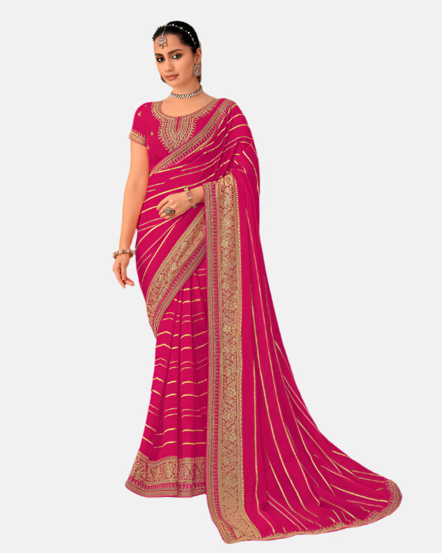 Laxmipati N-2653 Pink Soft Organza Saree 