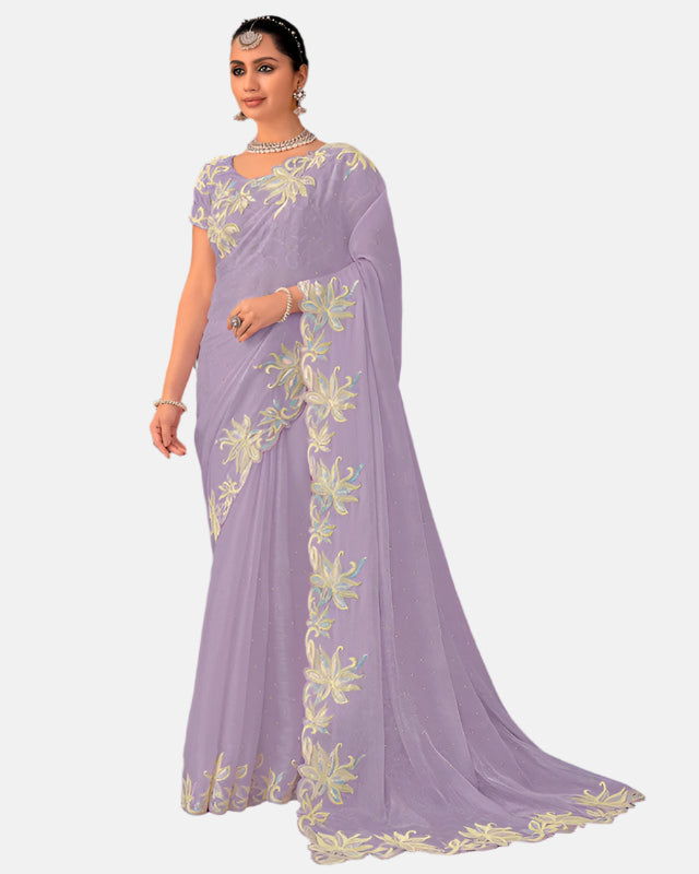 Laxmipati N-2659 Lavender Jimmy Choo Saree 