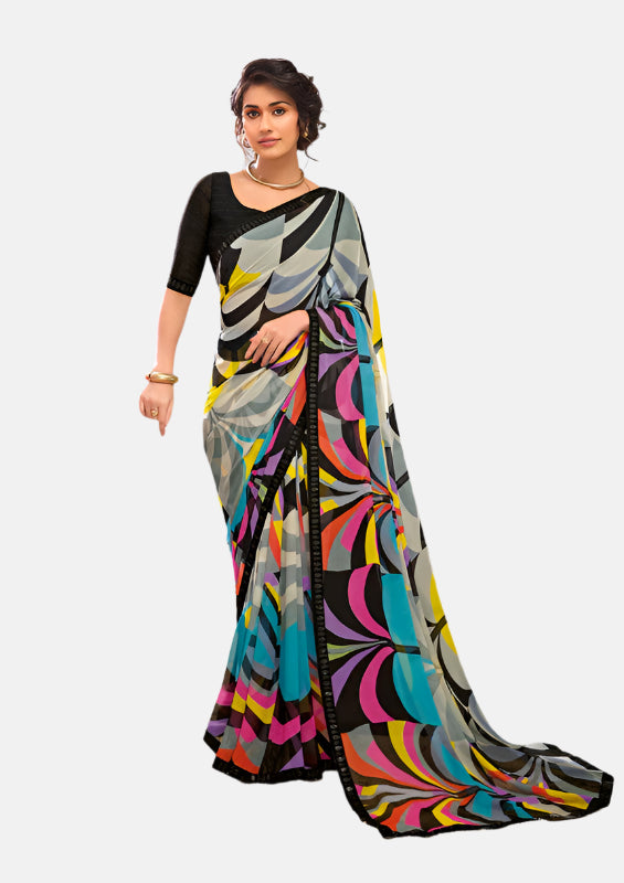 Laxmipati N-2686 Multicolor Georgette Saree 