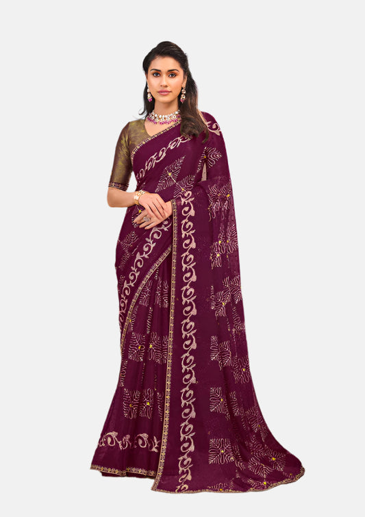 Laxmipati N-2694 Red Jimmy Choo Saree 