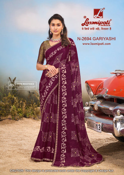 Laxmipati Baarish  Red Jimmy Choo Saree (Red, N-2694)