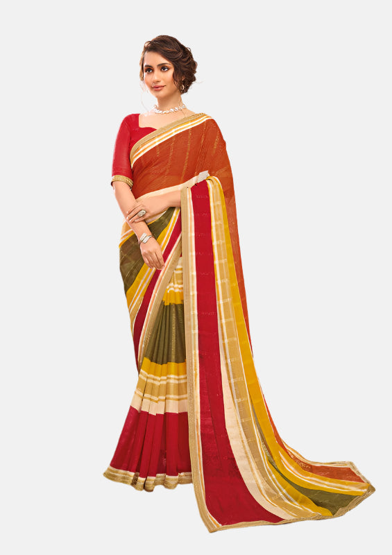 Laxmipati N-2706 Multicolor Sparkle Chiffon Saree 
